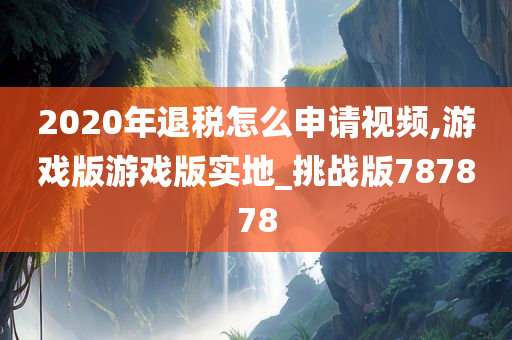 2020年退税怎么申请视频,游戏版游戏版实地_挑战版787878