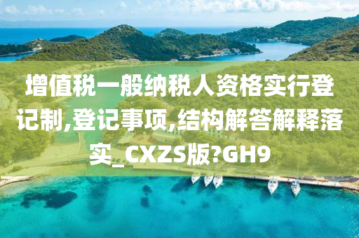 增值税一般纳税人资格实行登记制,登记事项,结构解答解释落实_CXZS版?GH9