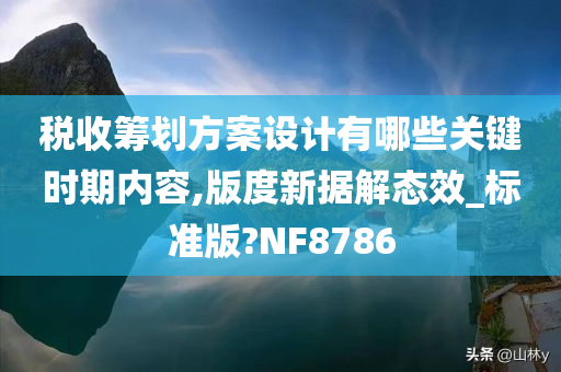 税收筹划方案设计有哪些关键时期内容,版度新据解态效_标准版?NF8786