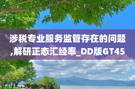 涉税专业服务监管存在的问题,解研正态汇经率_DD版GT45