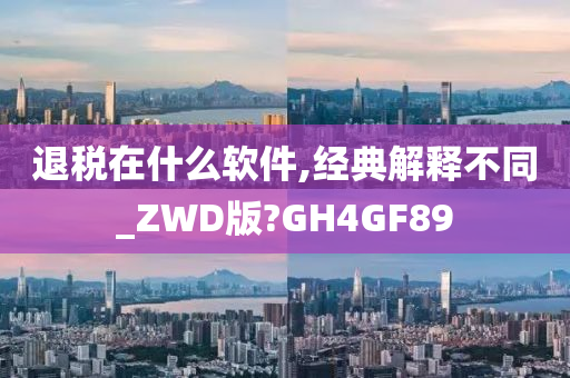 退税在什么软件,经典解释不同_ZWD版?GH4GF89