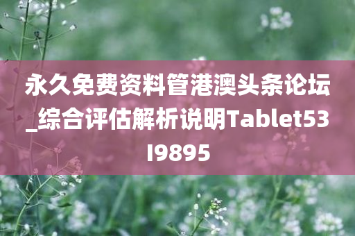 永久免费资料管港澳头条论坛_综合评估解析说明Tablet53I9895