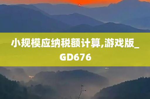 小规模应纳税额计算,游戏版_GD676