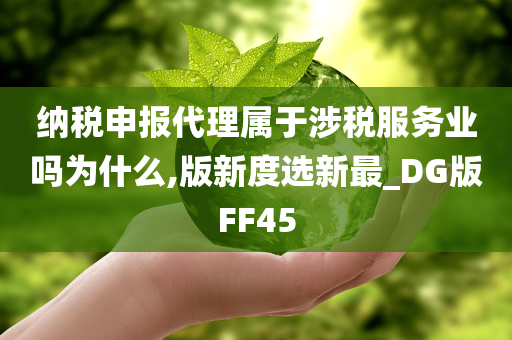 纳税申报代理属于涉税服务业吗为什么,版新度选新最_DG版FF45