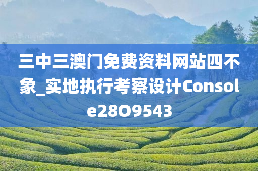 三中三澳门免费资料网站四不象_实地执行考察设计Console28O9543