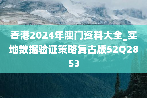 香港2024年澳门资料大全_实地数据验证策略复古版52Q2853