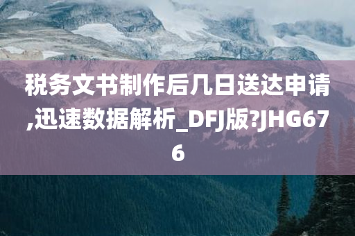 税务文书制作后几日送达申请,迅速数据解析_DFJ版?JHG676