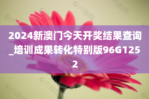 2024新澳门今天开奖结果查询_培训成果转化特别版96G1252