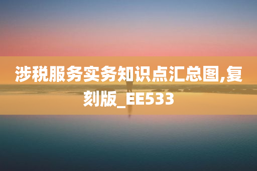 涉税服务实务知识点汇总图,复刻版_EE533