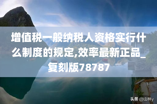 增值税一般纳税人资格实行什么制度的规定,效率最新正品_复刻版78787