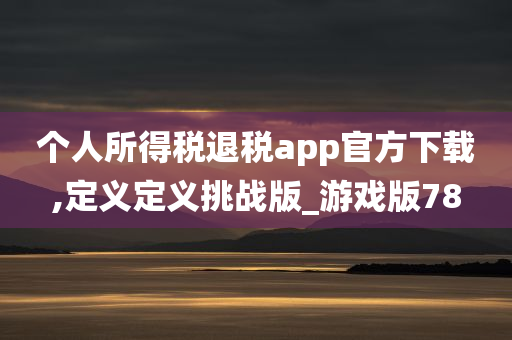 个人所得税退税app官方下载,定义定义挑战版_游戏版78