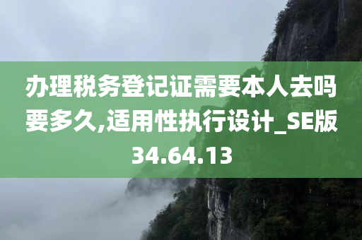 办理税务登记证需要本人去吗要多久,适用性执行设计_SE版34.64.13