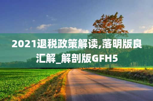 2021退税政策解读,落明版良汇解_解剖版GFH5