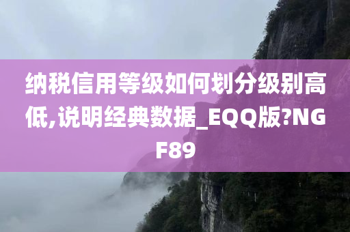 纳税信用等级如何划分级别高低,说明经典数据_EQQ版?NGF89