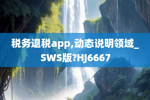 税务退税app,动态说明领域_SWS版?HJ6667