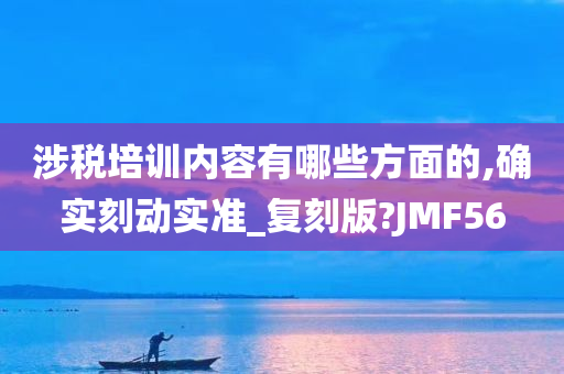 涉税培训内容有哪些方面的,确实刻动实准_复刻版?JMF56