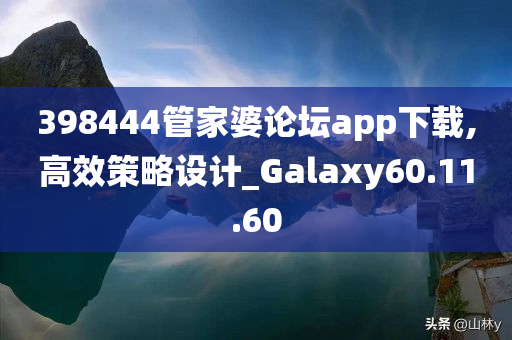 398444管家婆论坛app下载,高效策略设计_Galaxy60.11.60