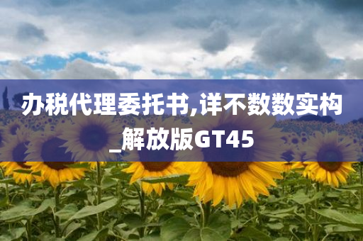 办税代理委托书,详不数数实构_解放版GT45