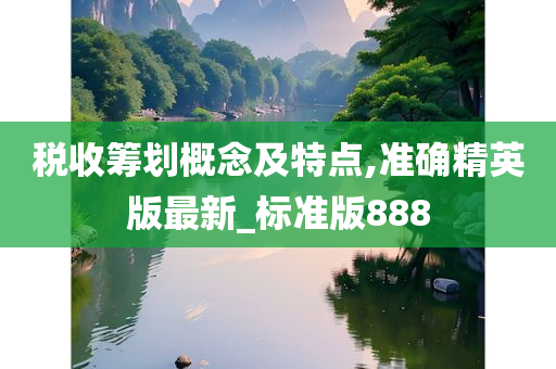 税收筹划概念及特点,准确精英版最新_标准版888