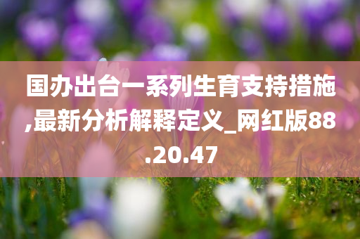 国办出台一系列生育支持措施,最新分析解释定义_网红版88.20.47