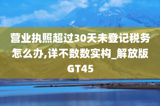 营业执照超过30天未登记税务怎么办,详不数数实构_解放版GT45