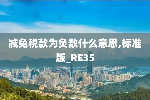 减免税款为负数什么意思,标准版_RE35