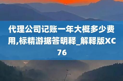 代理公司记账一年大概多少费用,标精游据答明释_解释版XC76