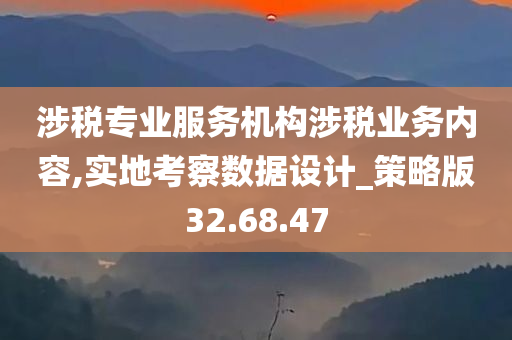 涉税专业服务机构涉税业务内容,实地考察数据设计_策略版32.68.47