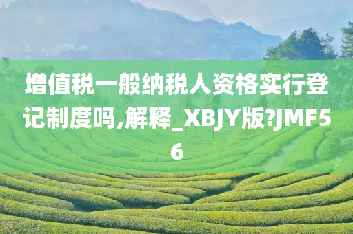 增值税一般纳税人资格实行登记制度吗,解释_XBJY版?JMF56