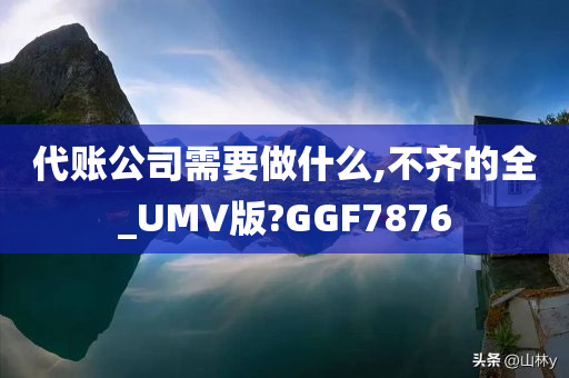 代账公司需要做什么,不齐的全_UMV版?GGF7876