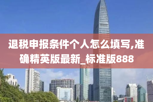 退税申报条件个人怎么填写,准确精英版最新_标准版888