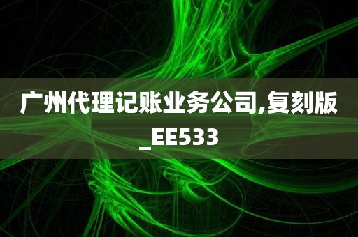 广州代理记账业务公司,复刻版_EE533