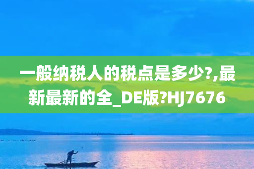 一般纳税人的税点是多少?,最新最新的全_DE版?HJ7676