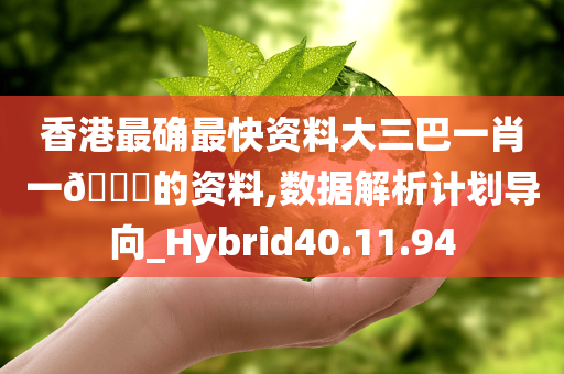 香港最确最快资料大三巴一肖一🐎的资料,数据解析计划导向_Hybrid40.11.94