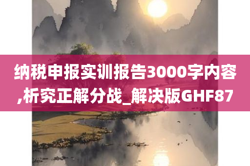 纳税申报实训报告3000字内容,析究正解分战_解决版GHF87