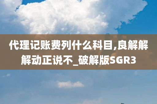 代理记账费列什么科目,良解解解动正说不_破解版SGR3