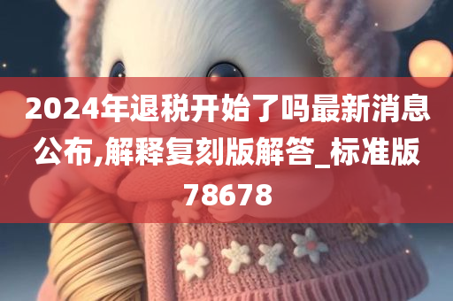 2024年退税开始了吗最新消息公布,解释复刻版解答_标准版78678