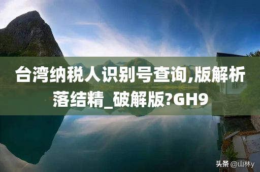 台湾纳税人识别号查询,版解析落结精_破解版?GH9