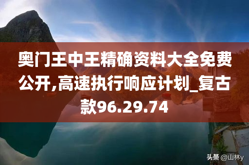 奥门王中王精确资料大全免费公开,高速执行响应计划_复古款96.29.74