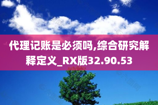 代理记账是必须吗,综合研究解释定义_RX版32.90.53