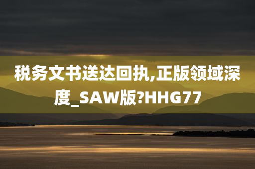 税务文书送达回执,正版领域深度_SAW版?HHG77