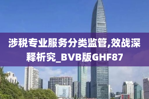 涉税专业服务分类监管,效战深释析究_BVB版GHF87