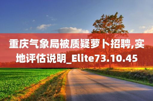 重庆气象局被质疑萝卜招聘,实地评估说明_Elite73.10.45