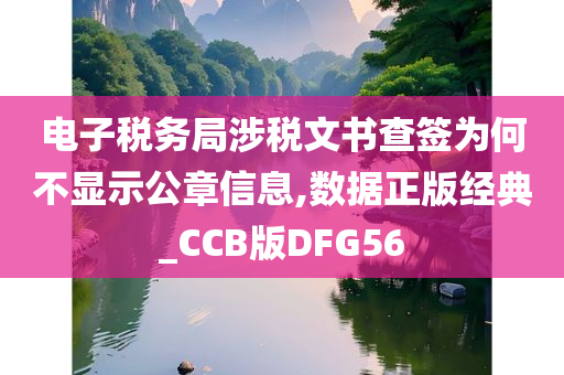 电子税务局涉税文书查签为何不显示公章信息,数据正版经典_CCB版DFG56