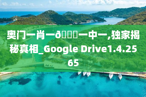 奥门一肖一🐎一中一,独家揭秘真相_Google Drive1.4.2565