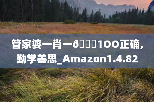 管家婆一肖一🐎1OO正确,勤学善思_Amazon1.4.82