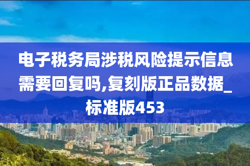 电子税务局涉税风险提示信息需要回复吗,复刻版正品数据_标准版453