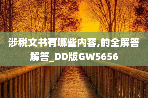 涉税文书有哪些内容,的全解答解答_DD版GW5656