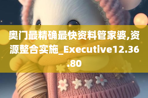 奥门最精确最快资料管家婆,资源整合实施_Executive12.36.80