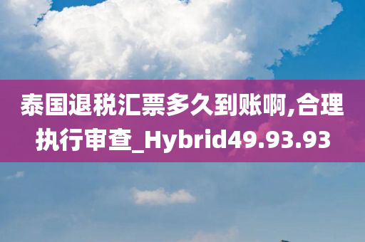 泰国退税汇票多久到账啊,合理执行审查_Hybrid49.93.93